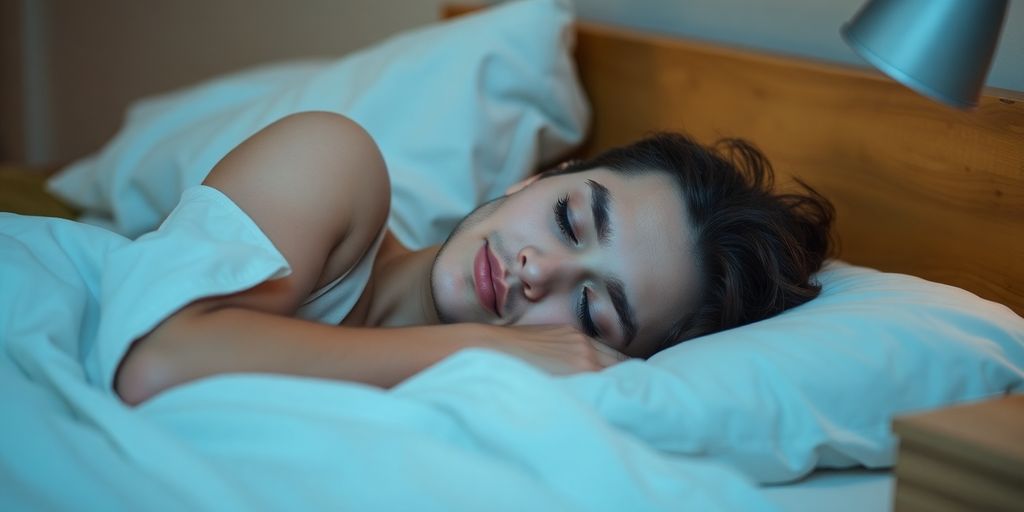 Person peacefully sleeping, stopped snoring.