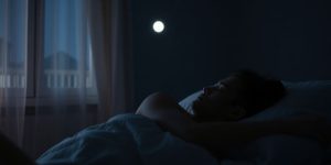 Peaceful sleeper with reduced snoring.