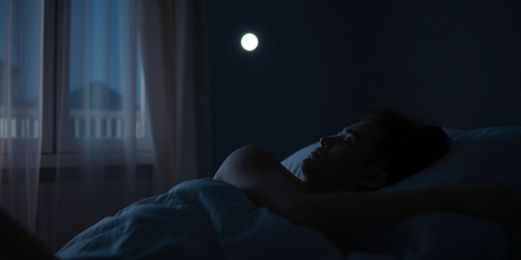Peaceful sleeper with reduced snoring.