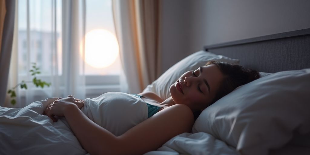 Peaceful sleeper surrounded by nature.